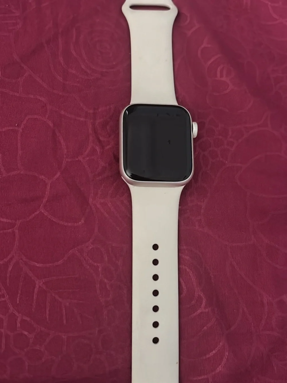Apple White Smartwatch with Silver Case